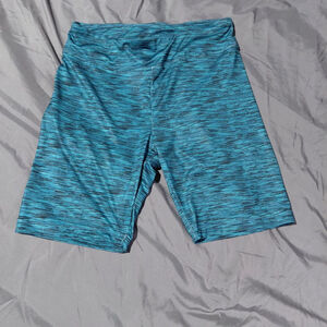 Women's AthleTech Blue & Black Athletic Shorts M